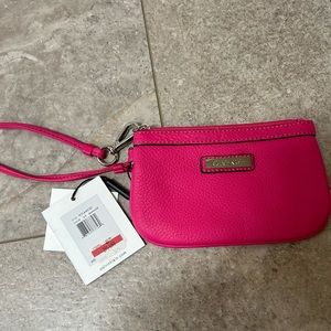 Brand new with tags Calvin Klein leather wristlet